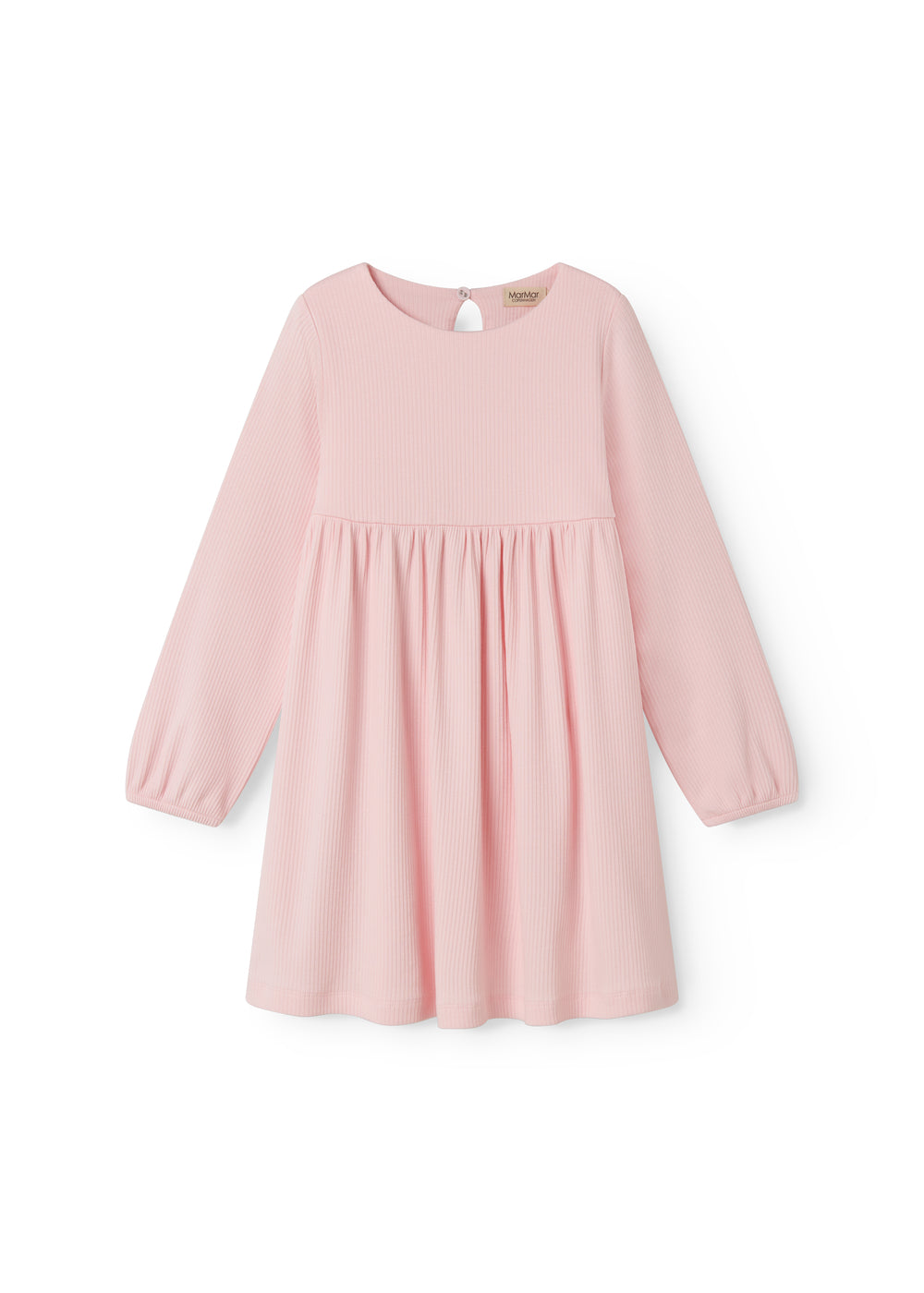 Langärmet lyserød ribstrikket kjole til børn

Translation: Bright red knitted dress with sleeves for children