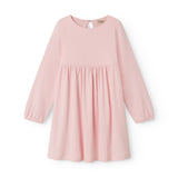 Langärmet lyserød ribstrikket kjole til børn

Translation: Bright red knitted dress with sleeves for children