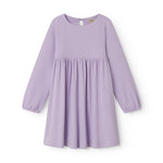 Little long-sleeved ribbed dress for children.