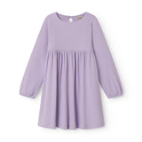 Little long-sleeved ribbed dress for children.