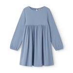 Light blue ribbed sweater dress for children