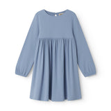 Light blue ribbed sweater dress for children