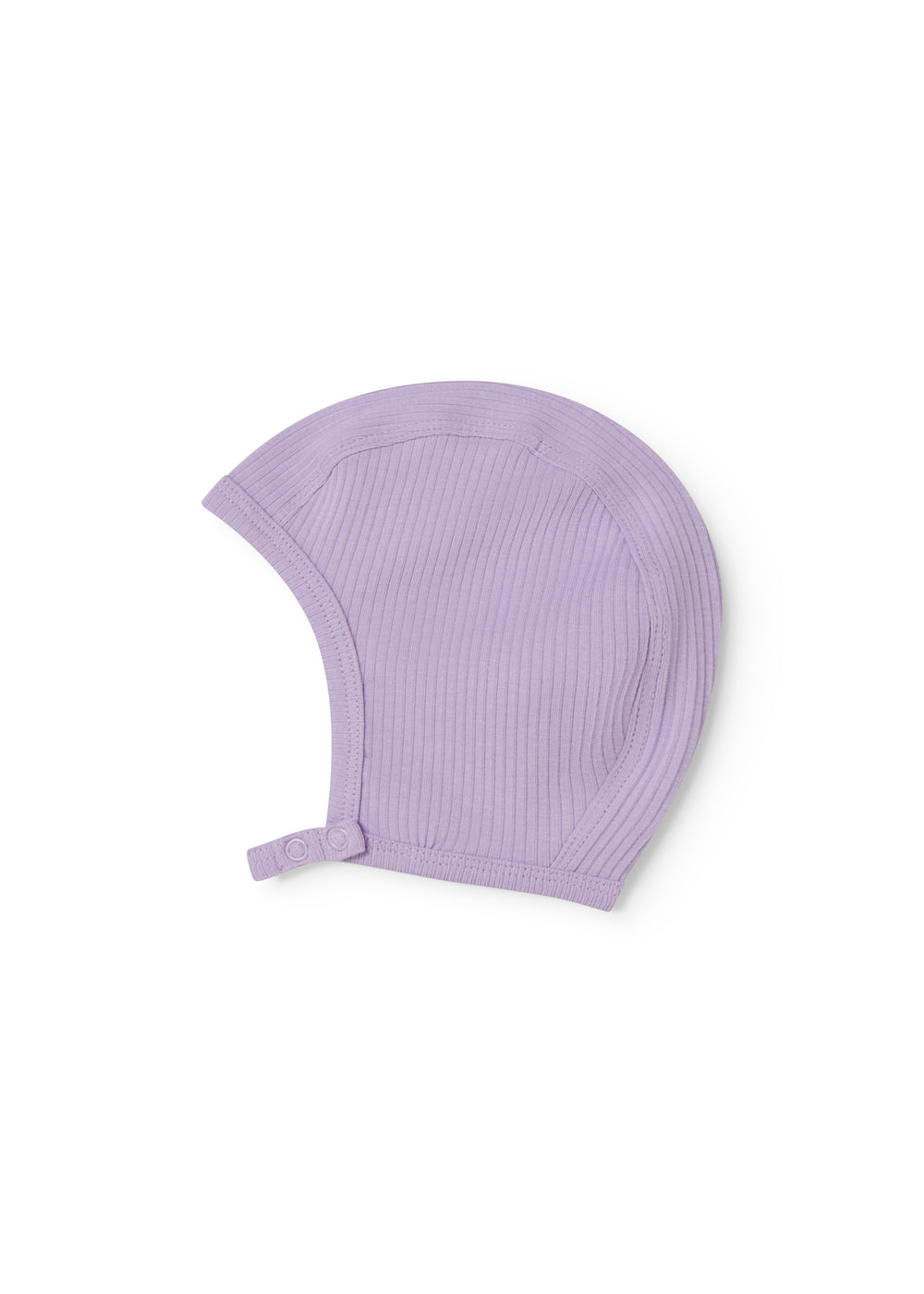 Lilla ribstrikket hue til baby