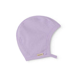 Lilla ribstrikket hue til baby