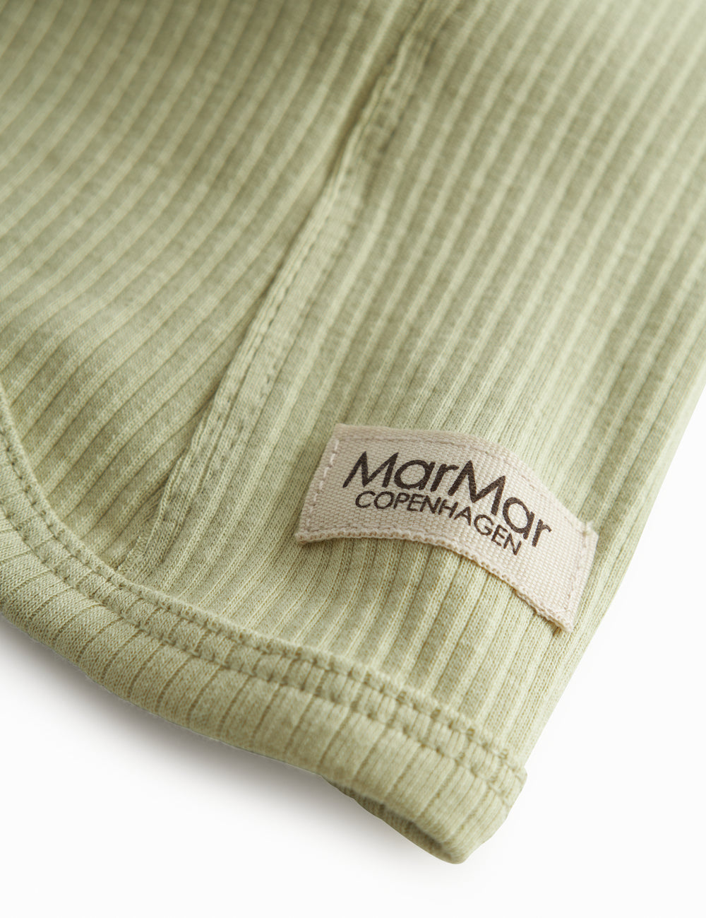 Lysegrøn ribbet elefanthue til baby