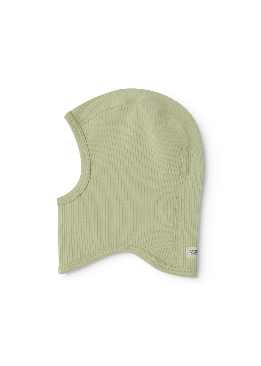 Lysegrøn ribbet elefanthue til baby