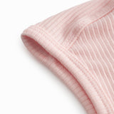 Lyserød ribbet elefanthue til baby