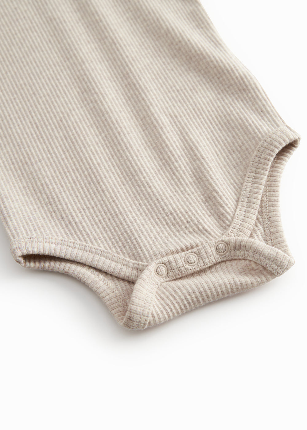 Beige long-sleeved modal baby bodystocking