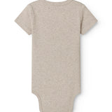 Beige kortærmet modal baby bodystocking