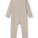 Rompy Zip - Romper, Light Beige Mel.
