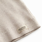 ribbet t-shirt for children in light beige with buttons