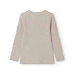 Beige langærmet modal t-shirt til børn