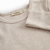 Beige langærmet modal t-shirt til børn