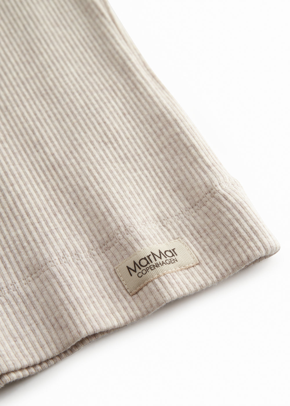 Beige short-sleeved modal t-shirt for children