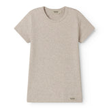 Beige short-sleeved modal t-shirt for children
