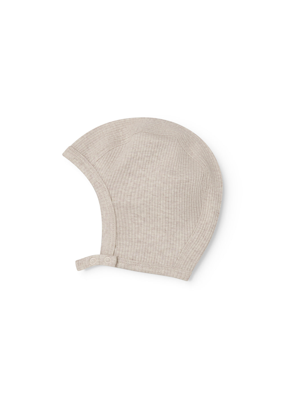 Beige baby modal hue med trykknap