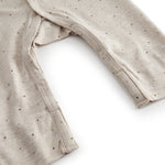 Beige long-sleeved baby outfit with buttons