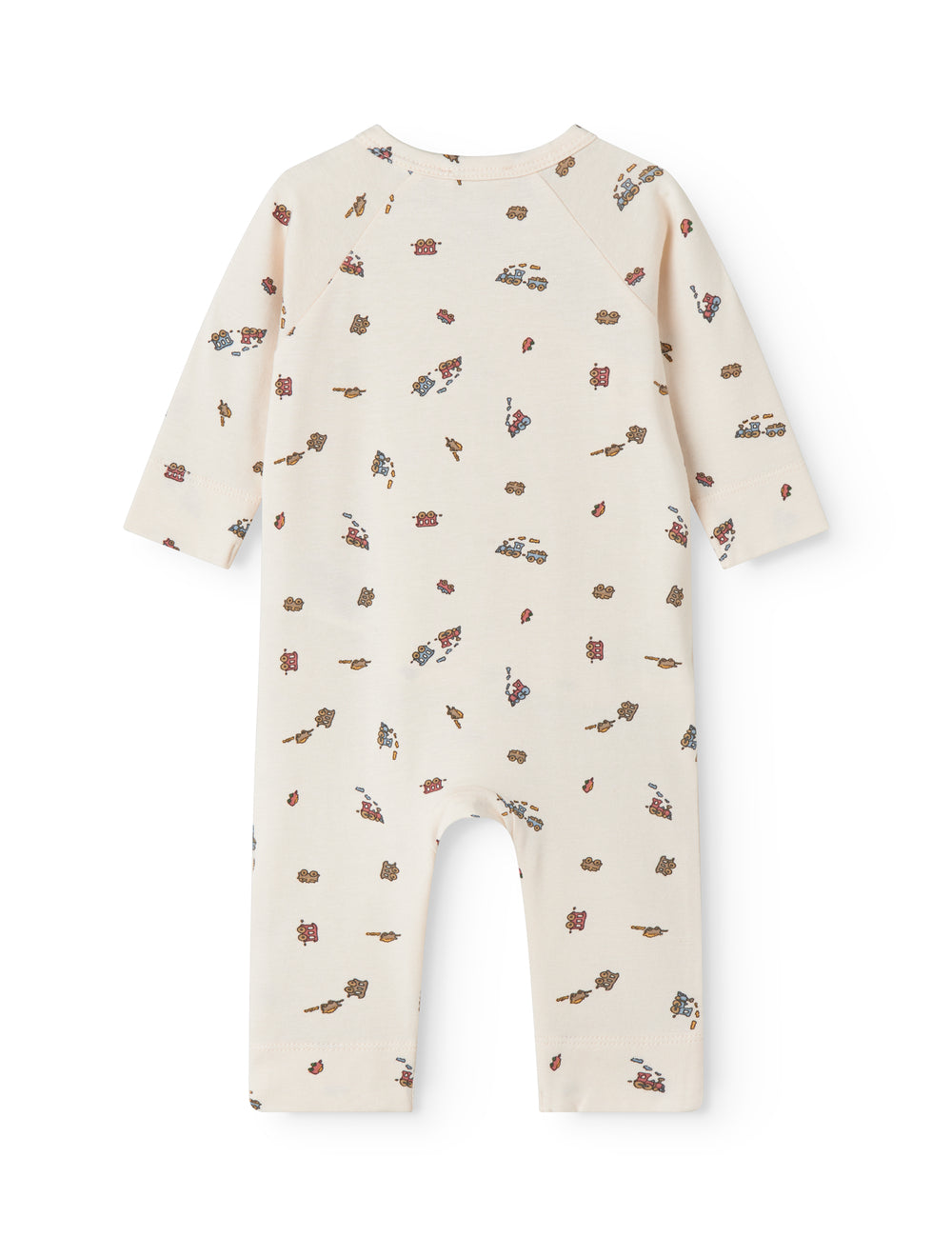 Heldragt til nyfødt med tog print