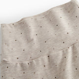 Beige baby pants for newborns with a sweet print