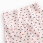 Baby pants with feet and flower print for the newborns