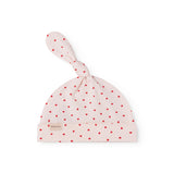 Baby blue with newborn edge, knot, and a sweet heart print