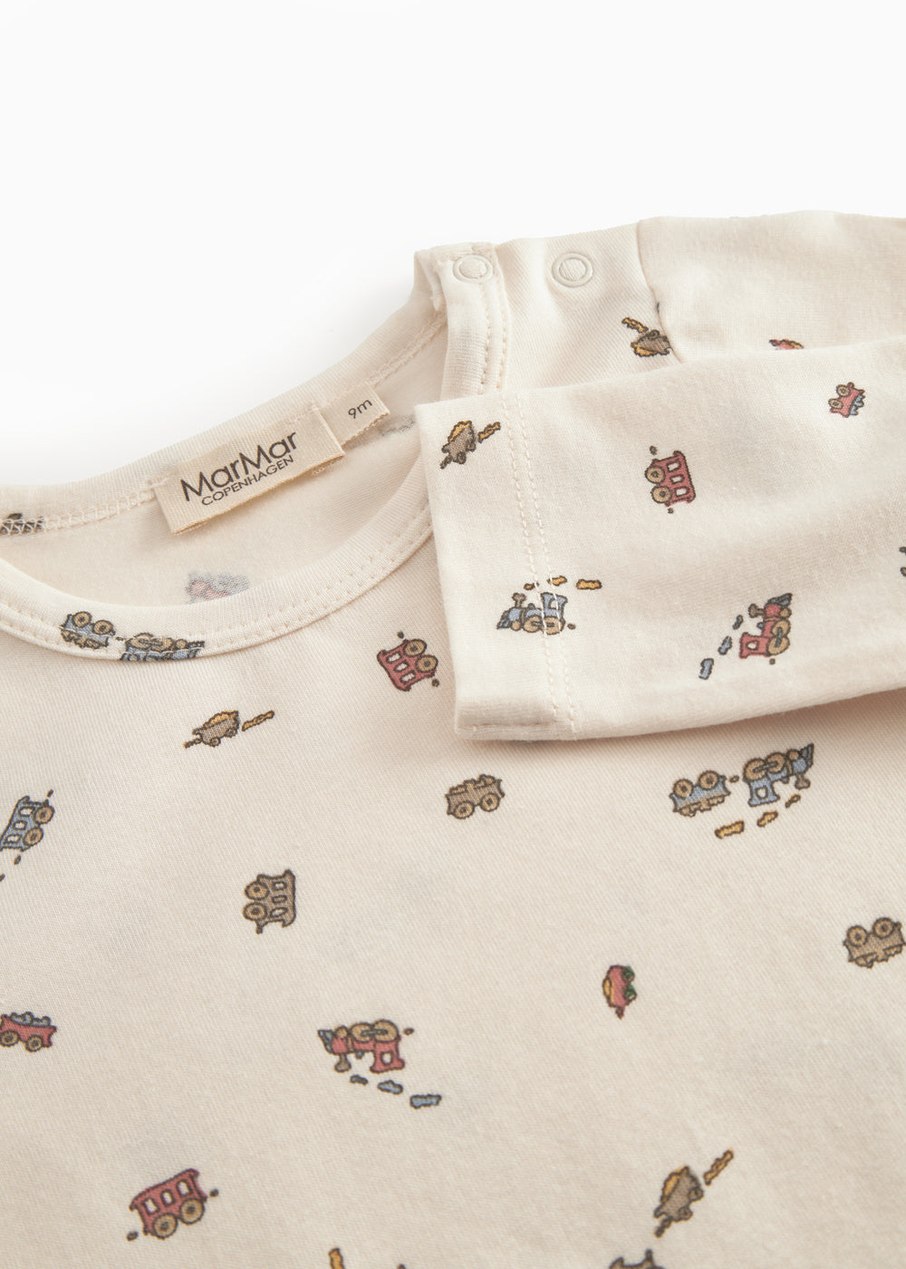 Warm baby bodystocking with a dog print