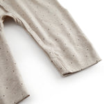 Beige baby dress with a nice print and button closure all the way down.