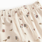 Jeans for children with train print