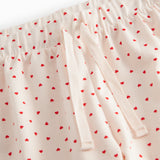 Shorts for children with a fine heart print
