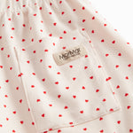 Shorts for children with a fine heart print