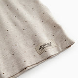 Beige short-sleeved t-shirt for children with a nice print.