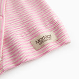 Langarm slouchy baby blouse with bright red stripes