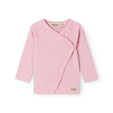 Langarm slouchy baby blouse with bright red stripes