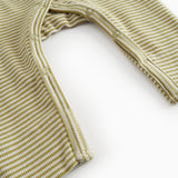 Green-striped baby jacket with a front closure