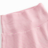 Red-striped pointelle pants for newborns.
