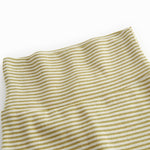 Green striped pointelle pants for newborns.