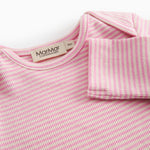 Red striped body with long sleeves for baby
