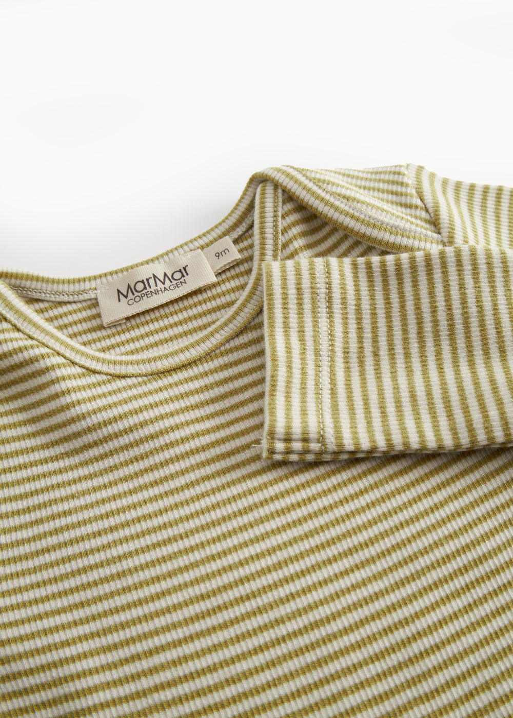 Green striped body with long sleeves for baby