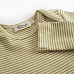 Green striped body with long sleeves for baby