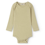 Green striped body with long sleeves for baby