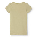 kortærmet børne t-shirt med grønne striber