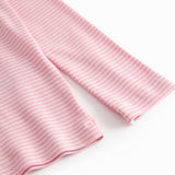 Warm t-shirt for children with bright red stripes.