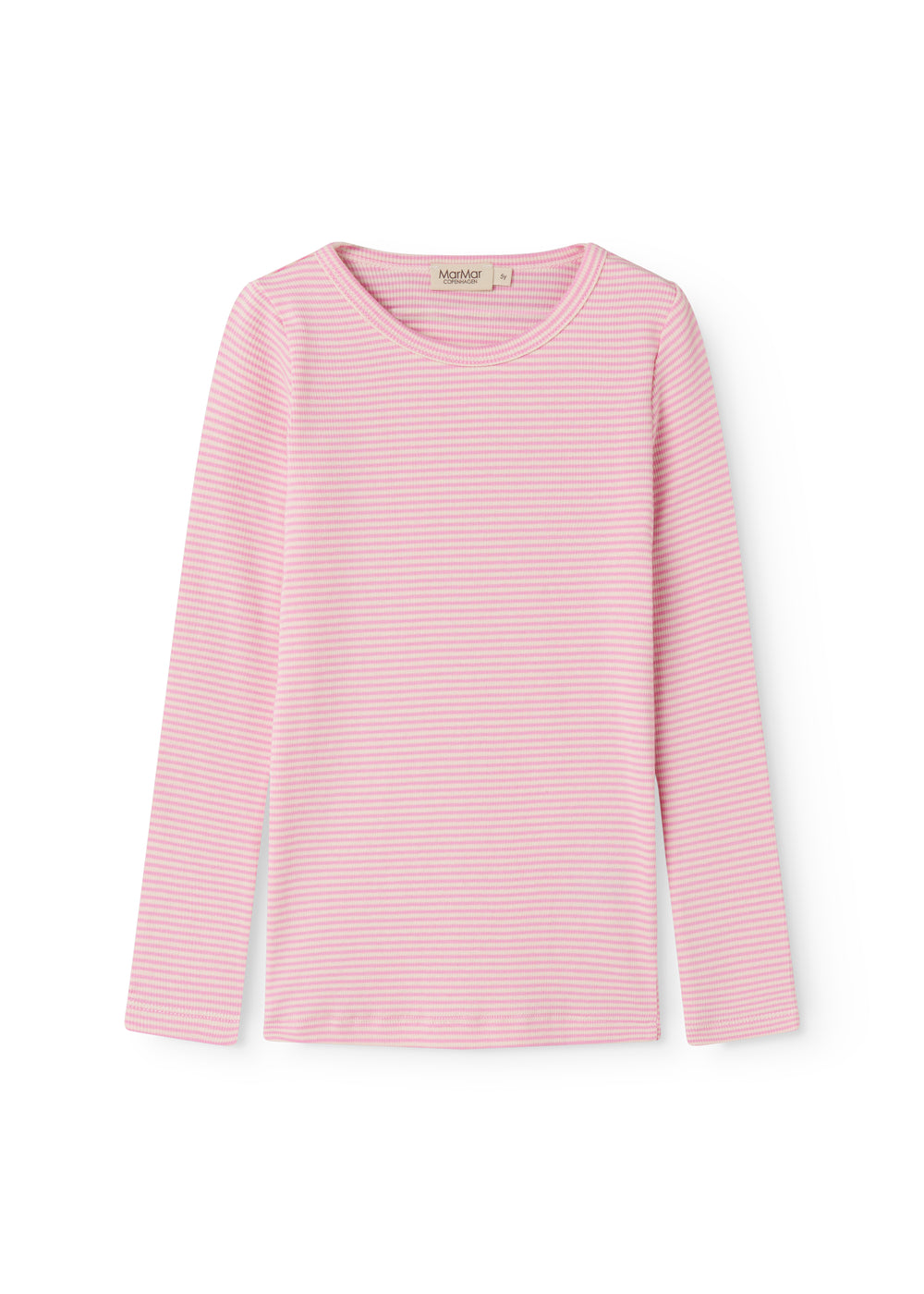 Warm t-shirt for children with bright red stripes.