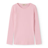 Warm t-shirt for children with bright red stripes.