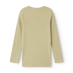 langærmet t-shirt til børn med grønne striber