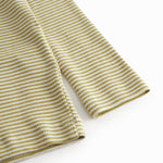 Warm t-shirt for children with green stripes.