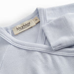 Light blue baby outfit with feet