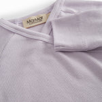 Light pink long-sleeved onesie with a snap closure for newborns.