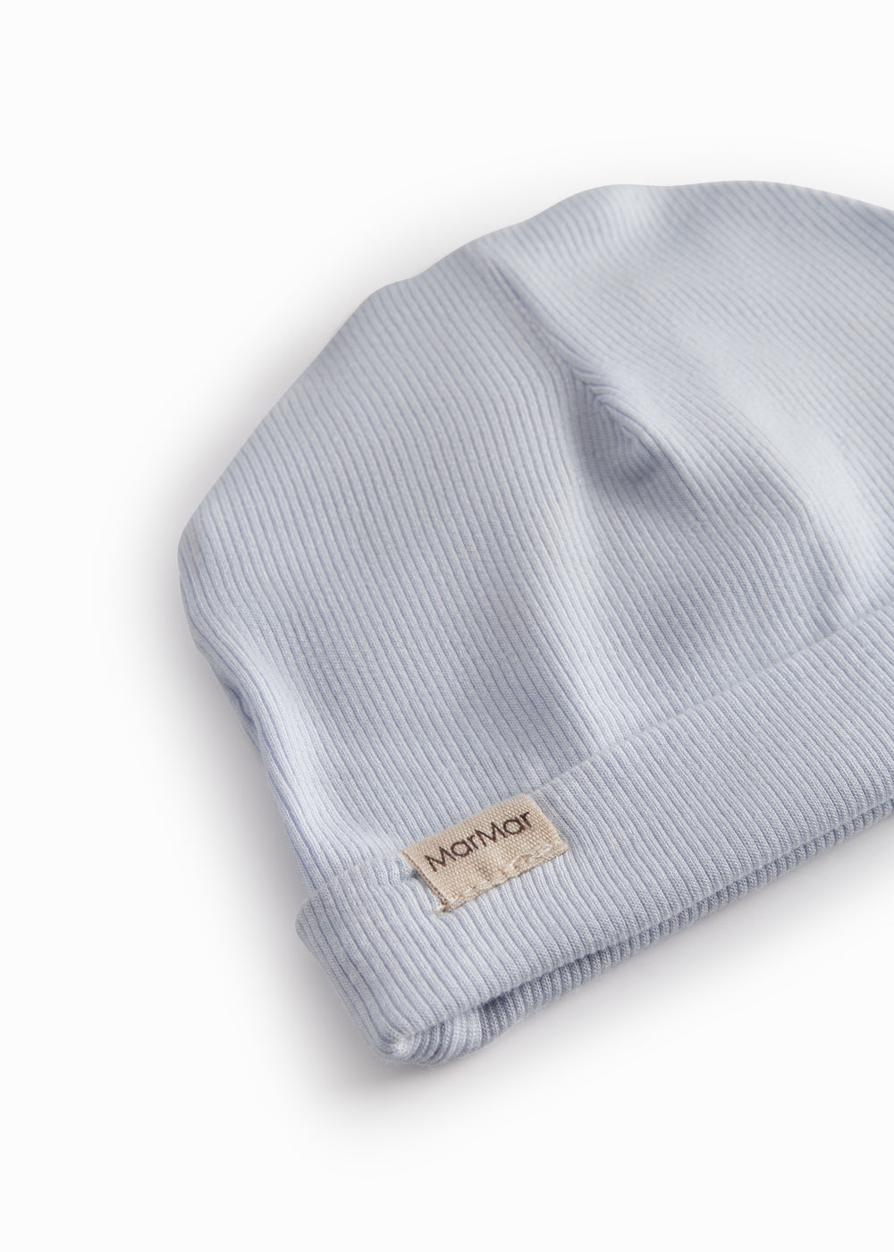 Azure hue for newborn with a border that can be folded up or down