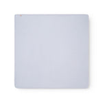 Lyseblå baby tæppe med rundede hjørner og picotkanter